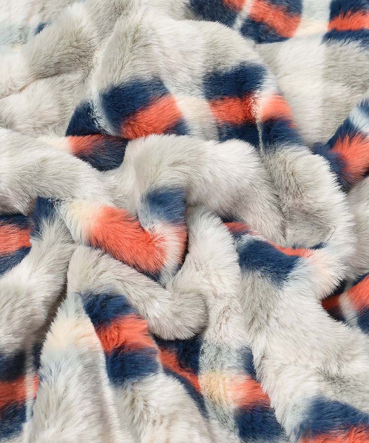 チェック柄エコファー裏ボアブランケット ブランケット ひざ掛け