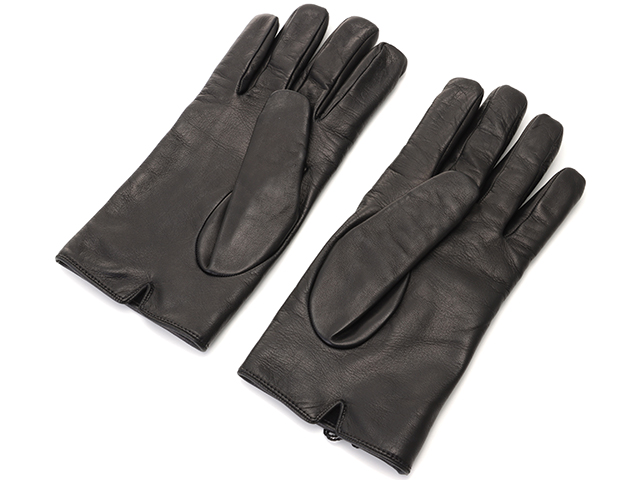 未使用】GUCCIホースビット付き黒レザーグローブゴールド金具 未使用