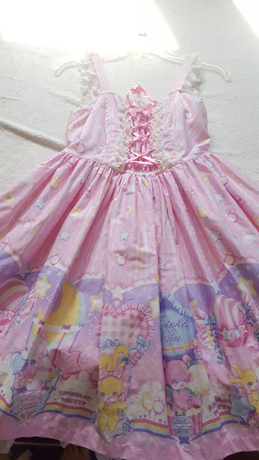 Angelic Pretty Cotton Candy Shop jsk Pink set - Dresses - Lace