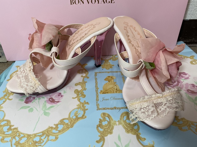 ジーザスディアマンテローズミュール、サンダル、ピンヒール ジーザス