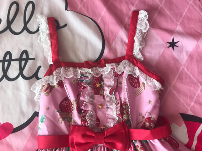 FREE US SHIPPING* Angelic Pretty Royal Crown Berry JSK in Pink