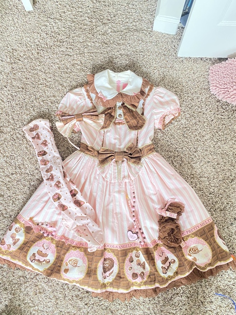 Angelic pretty Melty Chocolate OP set - One Piece - Lace Market