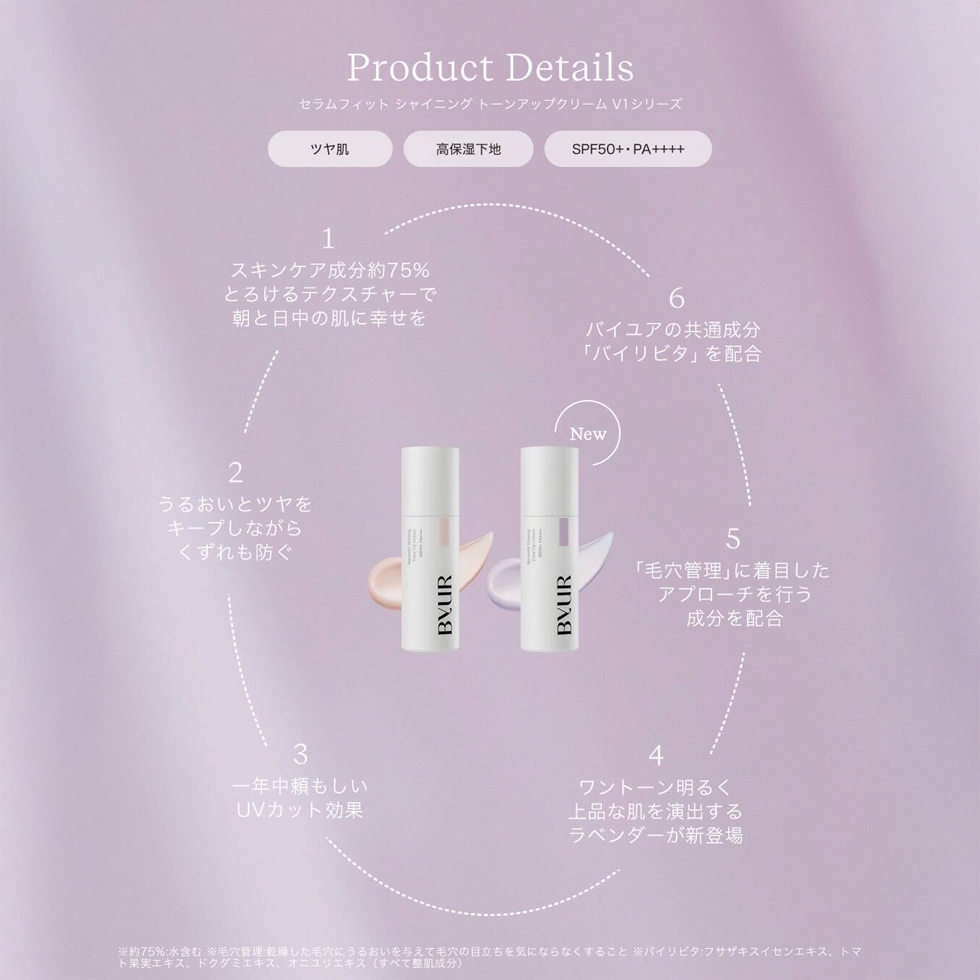 セラムフィット シャイニング トーンアップクリーム V1 | ByUR