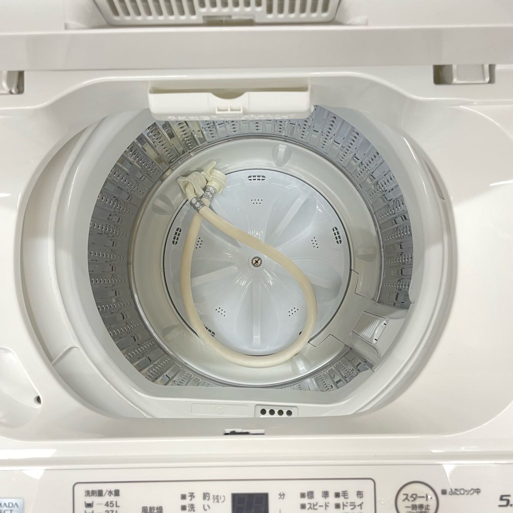 5.0kg 全自動洗濯機 YWM-T50H1 ヤマダ電機 ホワイト 2020年製造