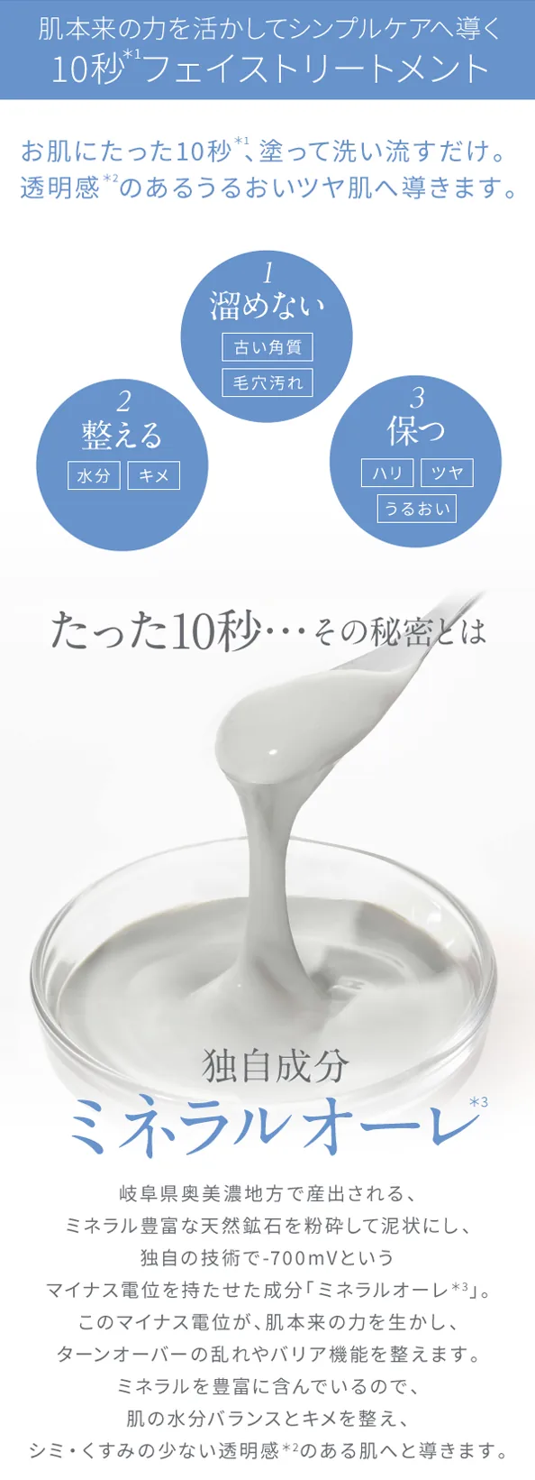 ミネラルオーレ フェイストリートメント｜ エレクトーレ/ELECTORE公式