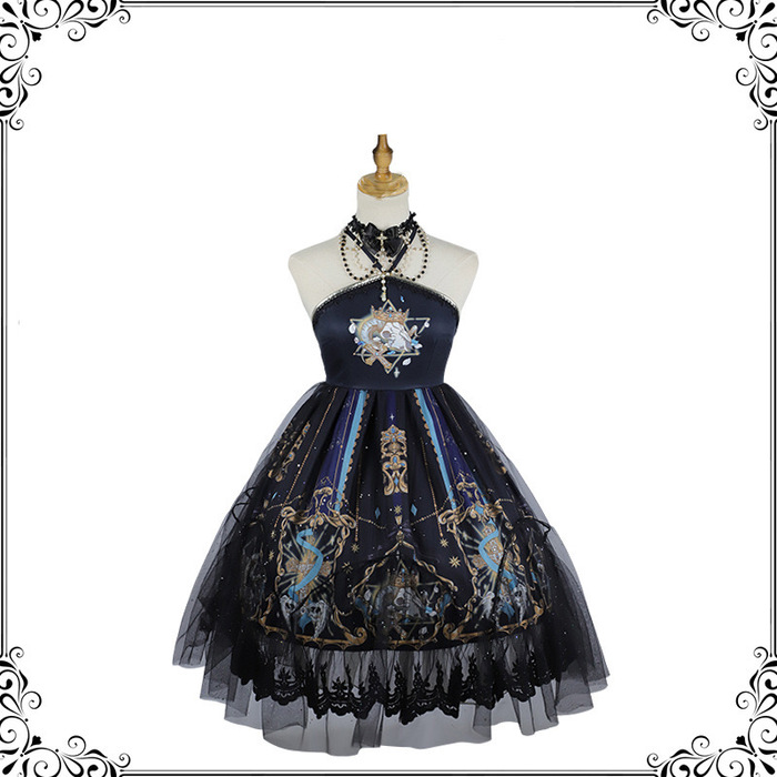 ロリータファッション 【ゴスロリ】ゴシックロリータ ホルターネック