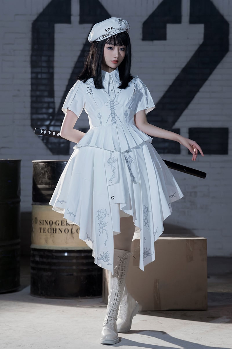 軍服ロリータ】ホワイトバトルドレス 軍服ロリータ|ロリータ