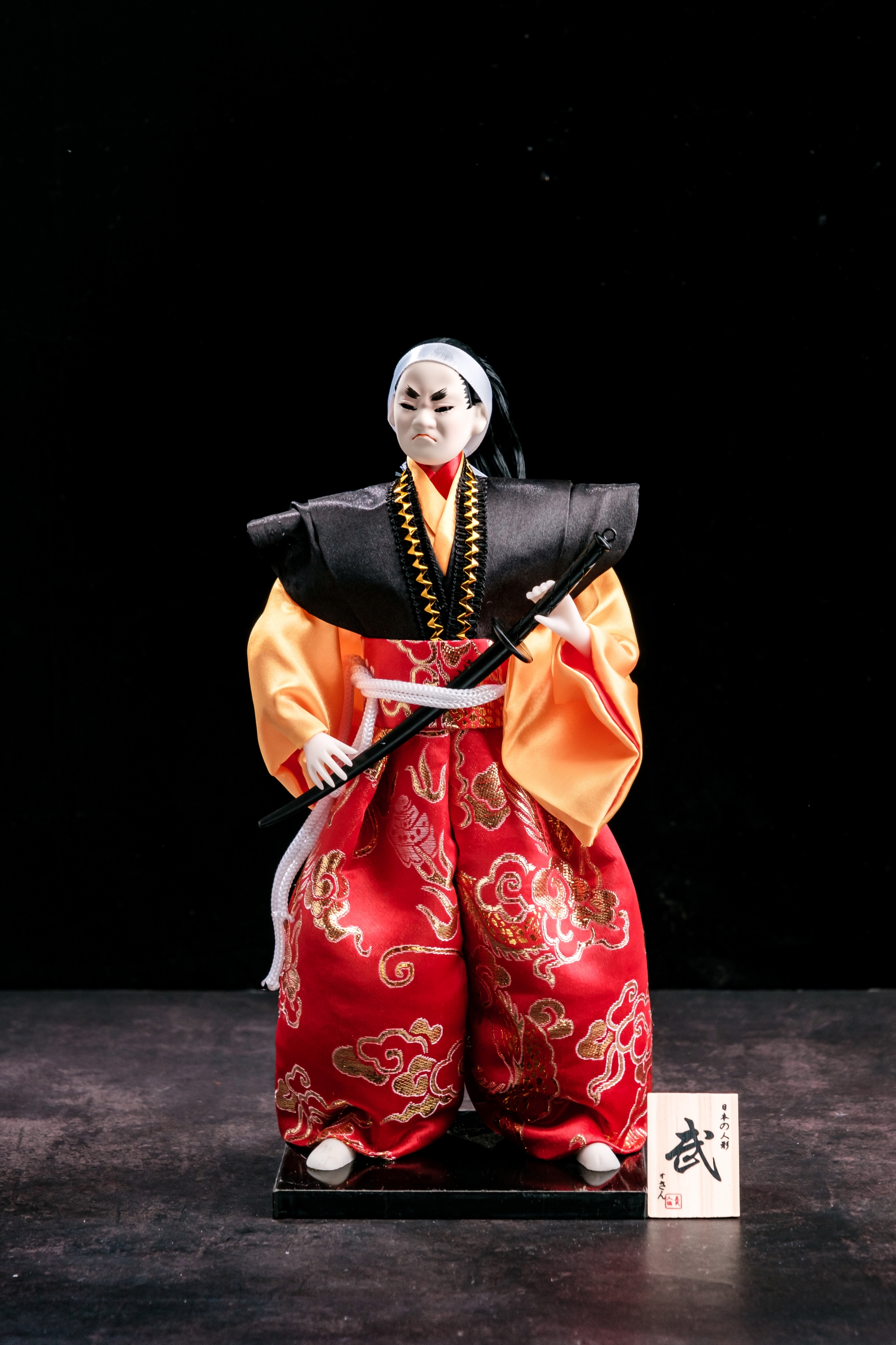 Japanese Samurai Doll | Japanese Samurai Statue Doll With Kimono