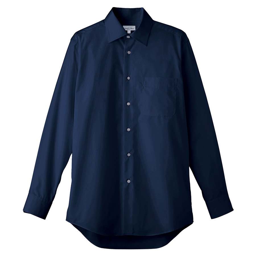 メンズ ストレッチ長袖シャツ FB5037M－8 ネイビー | 【ミドリ