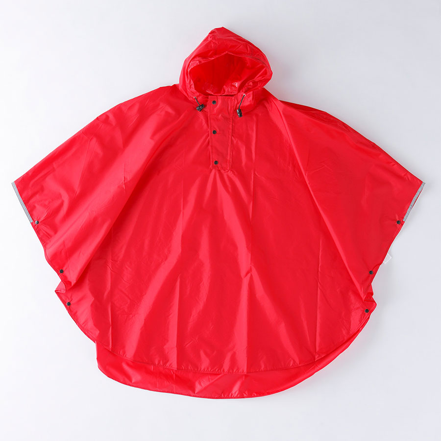 レインポンチョ P－02 レッド 120・140cm | 【ミドリ安全