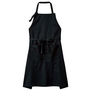 サロンエプロン FK7160－16 ブラック| 作業服・作業着