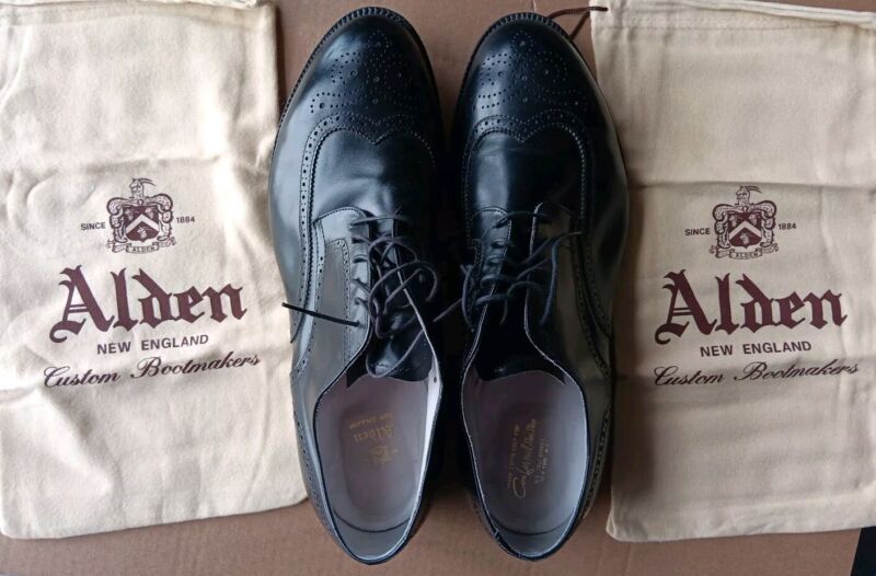 Alden 5420 Black Calfskin Short Wing Tip Blucher | Alden Model Project