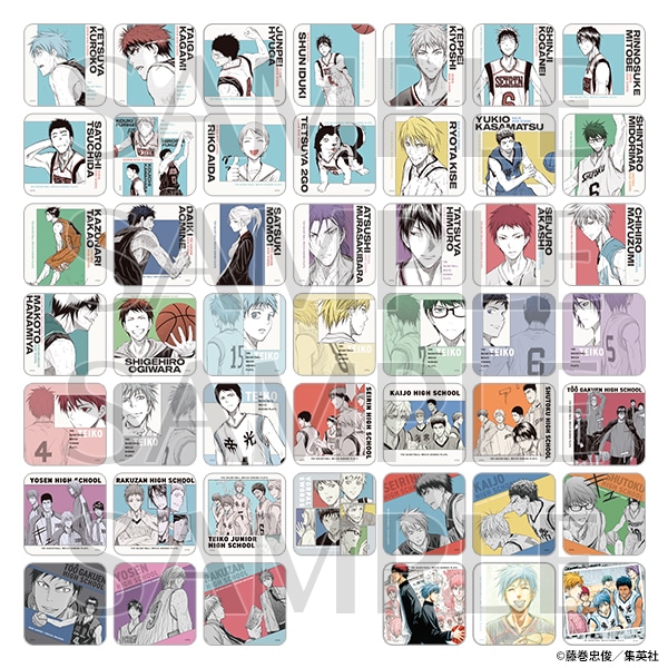 黒子のバスケ』アートコースター 全種セット（全45種＆特典3種 計48種