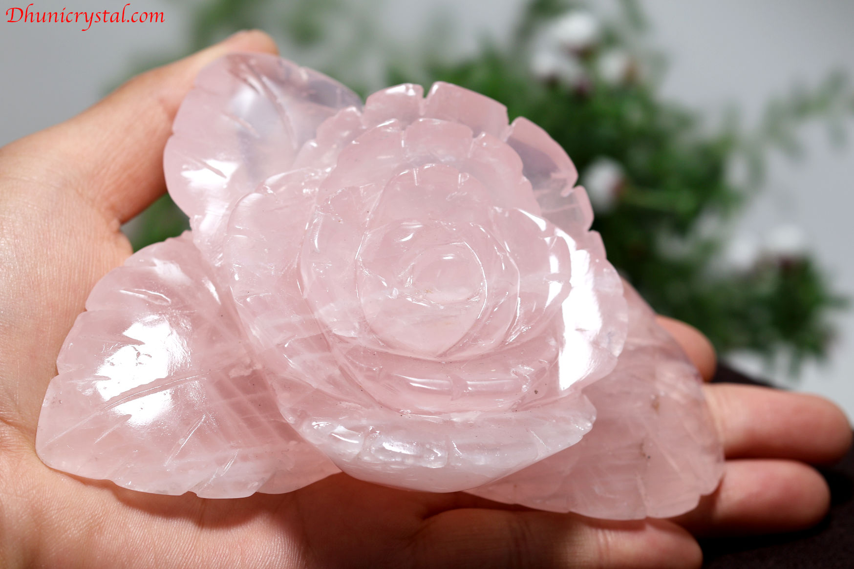 オルゴナイト フリルなバラ デザートローズ＆ ディープローズクォーツ