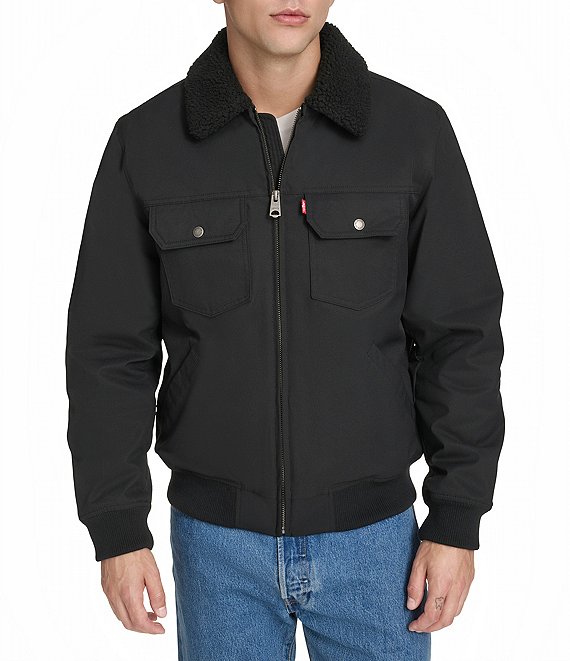 Levi's® Utility Bomber Sherpa Collar Jacket | Dillard's