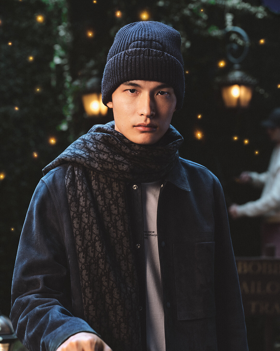 クリスチャンディオール 2way コーデュロイ ピーコート 襟ファー 黒 M