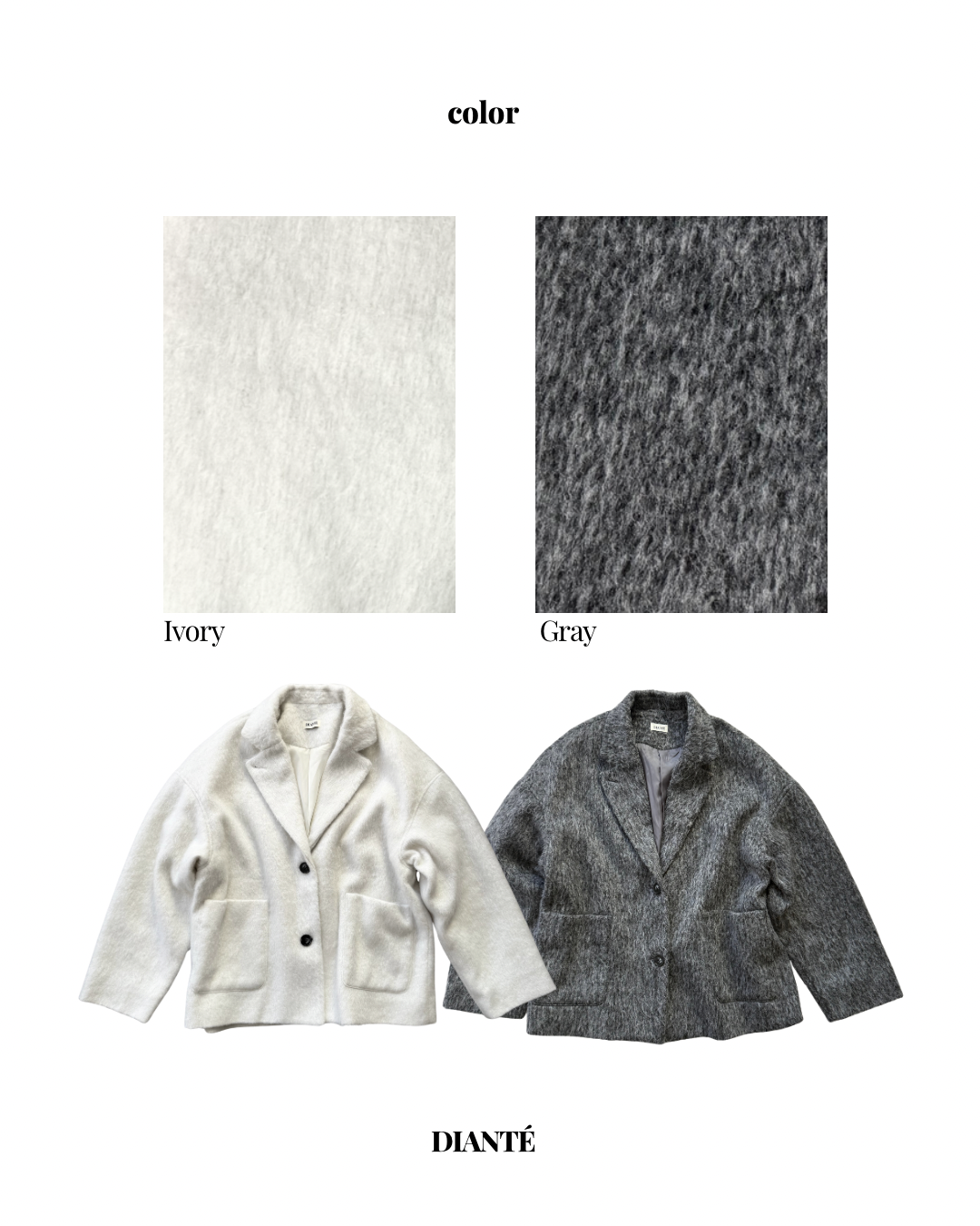 Shaggy loose jacket/coat | DIANTÉ (ディアンテ)公式通販サイト