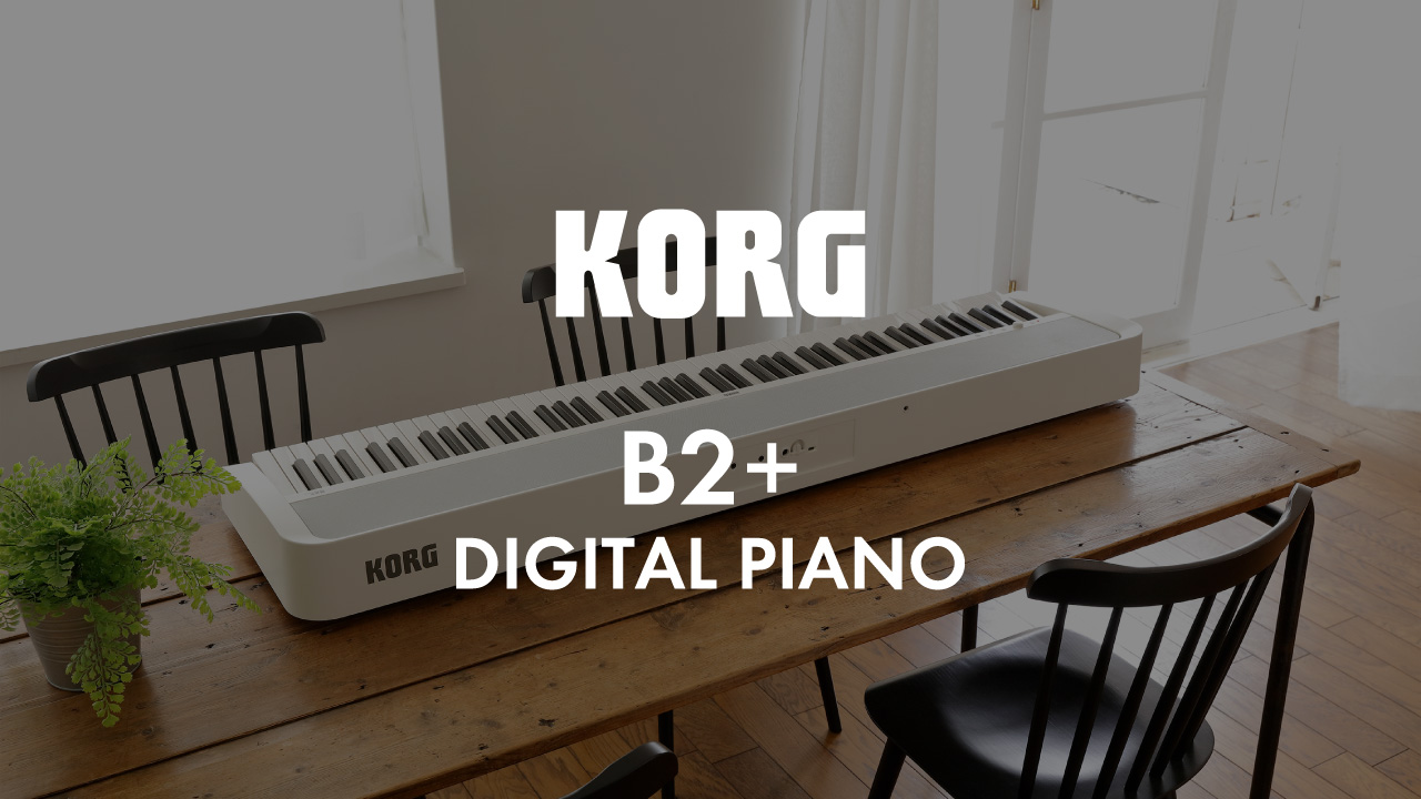 KORGから電子ピアノ「B2+」が発売。カラーはブラック、ホワイトの2色。
