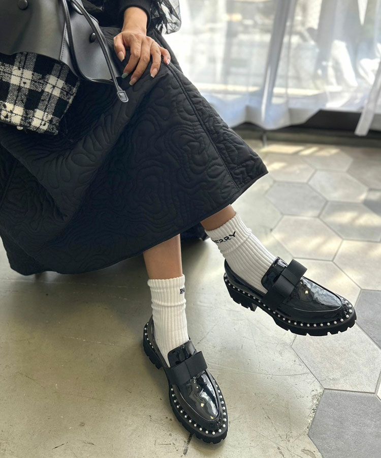 パールリボンローファー[C]