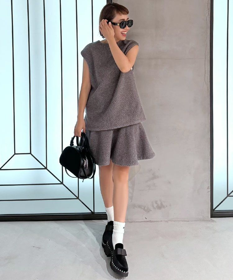 ベロアパールリボンローファー[C]