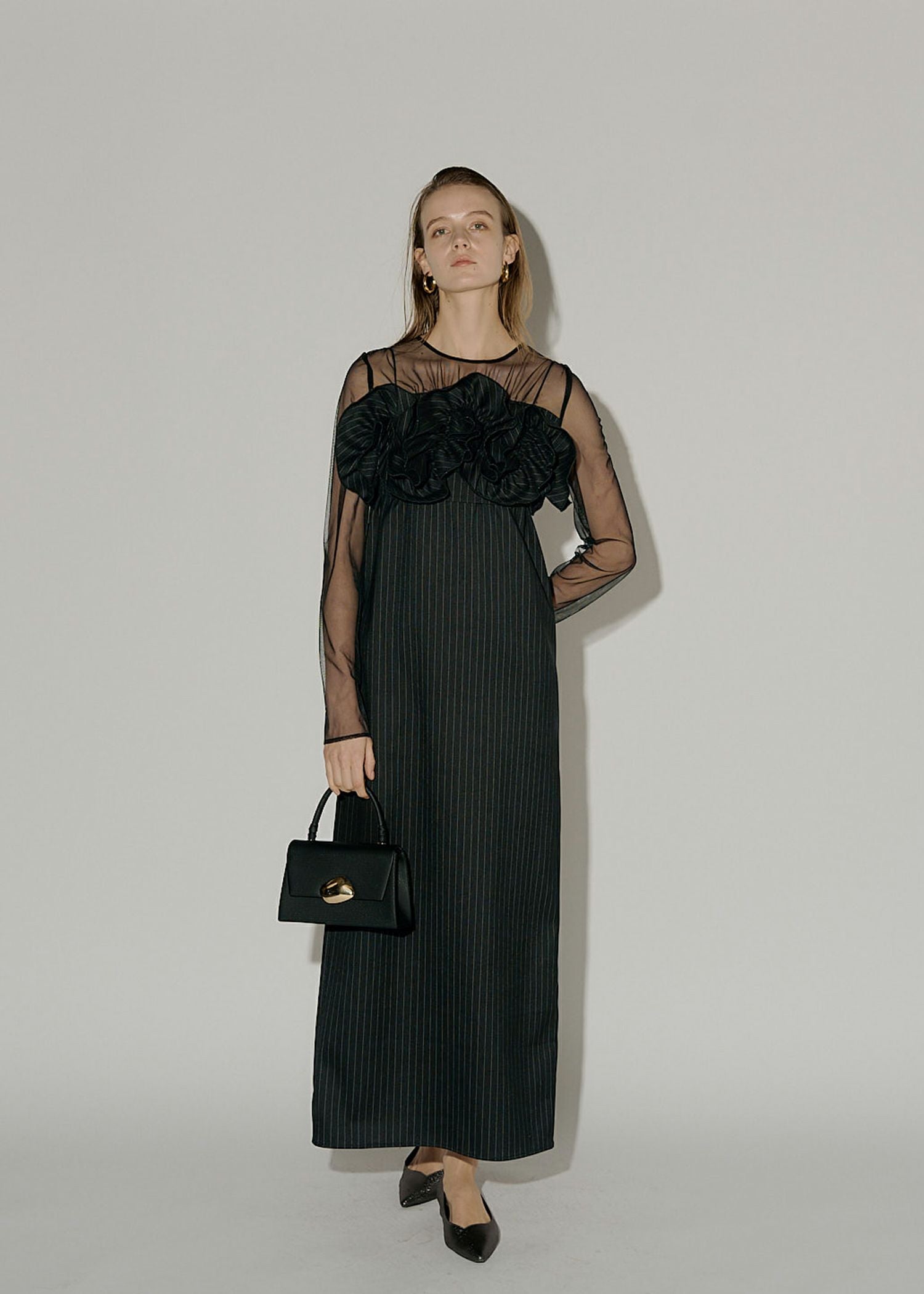 Wavy frill bustier stripe dressのドレス|Dorry Doll / LE'RURE