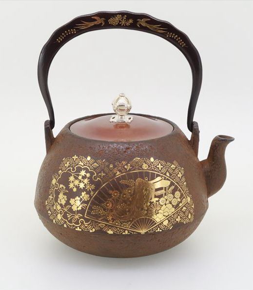 茶道具 龍文堂松寿千筆鉄瓶 茶道具 龍文堂松寿千筆鉄瓶