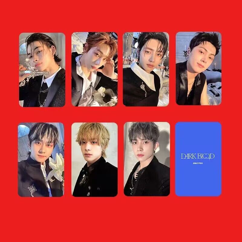 7 Unids/set EN-HYPEN Mini 4th Album DARK BLOOD Photocards Lomo