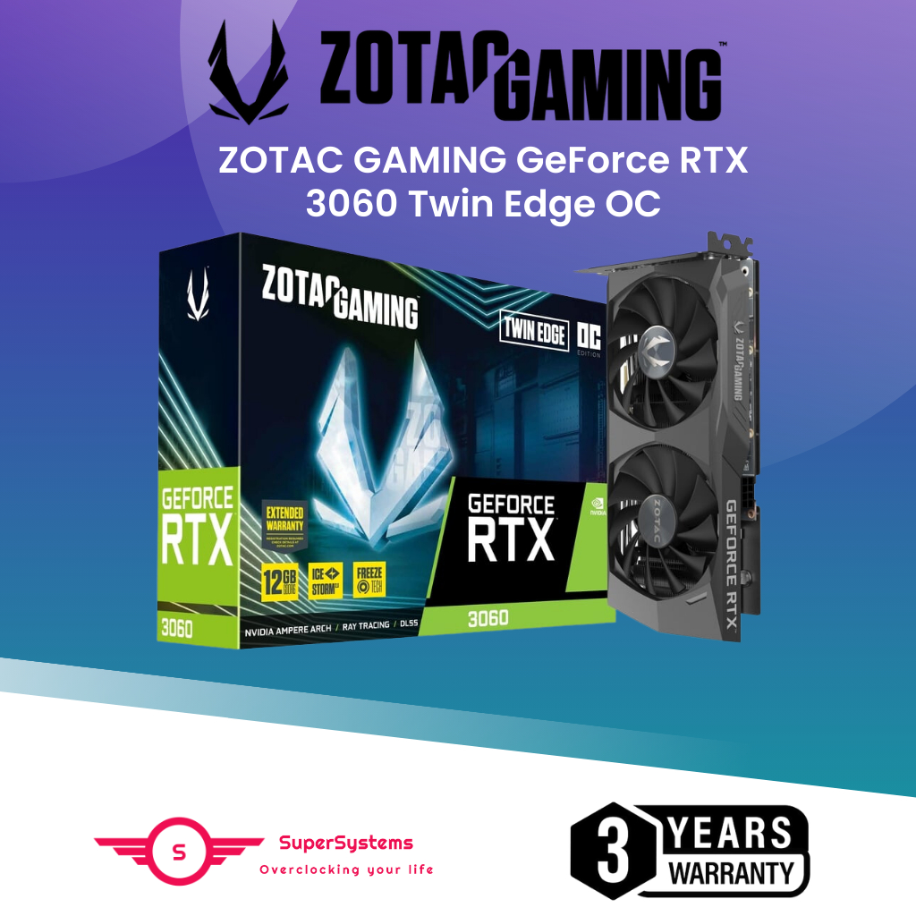 ZOTAC GAMING GeForce RTX 3060 Twin Edge OC Ultra Gaming Graphics