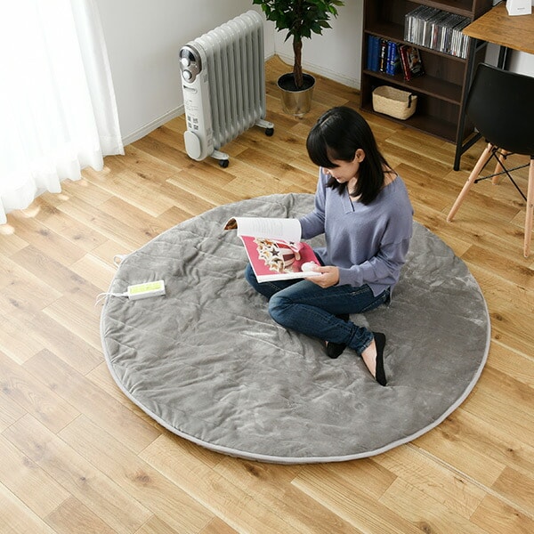 dショッピング |ホットカーペット ホットマット 洗えるラウンドマット