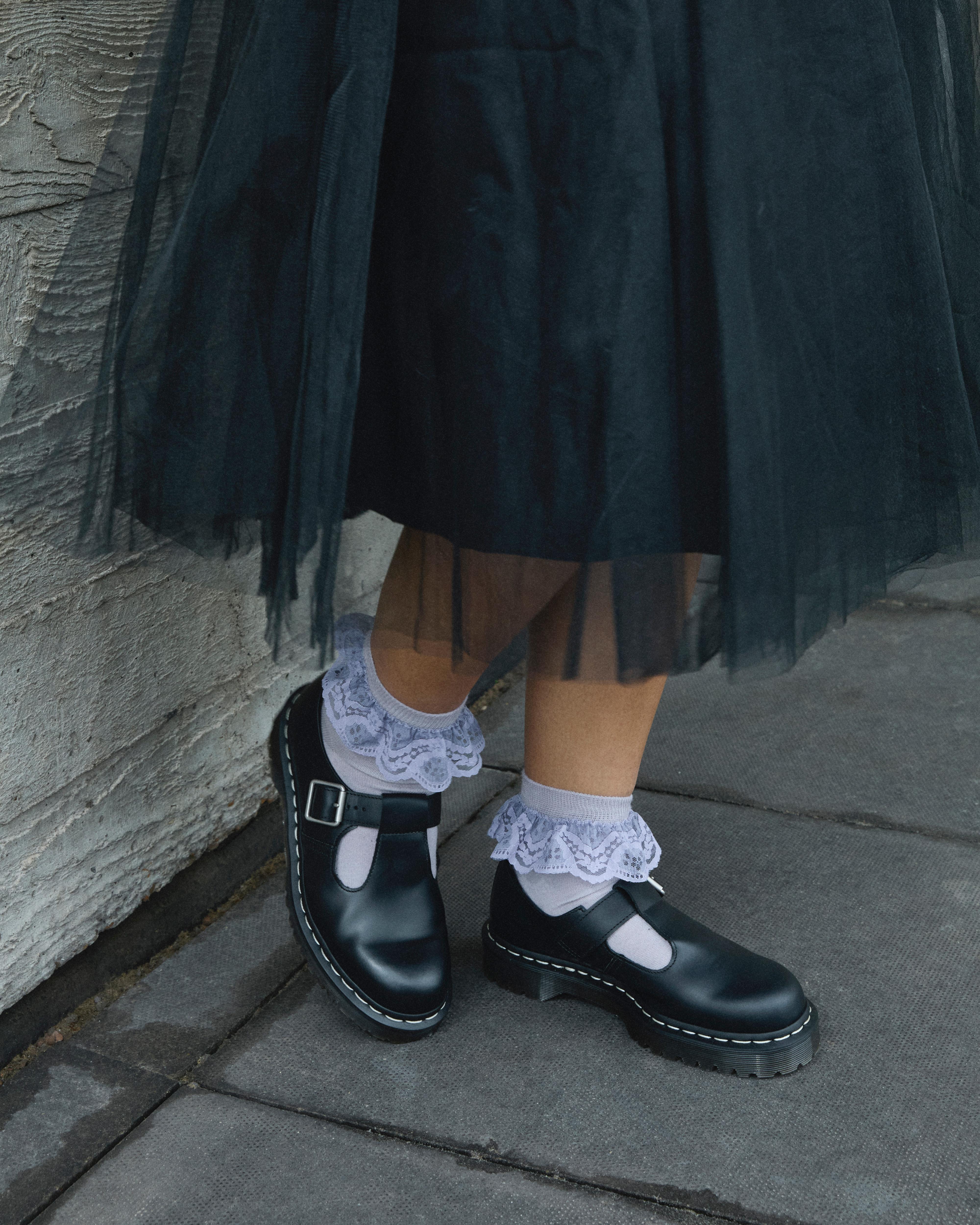 Polley White Stitch Bex Smooth Leather Mary Jane Shoes | Dr