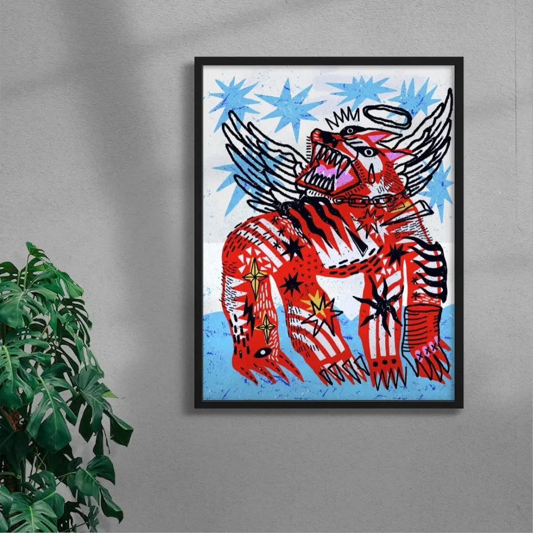 All Dogs Go To Heaven - Print by Kwonny | DROOL Art