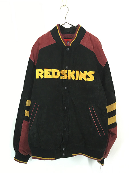 古着 NFL Washington Redskins レッドスキンズ 本革 オール スエード