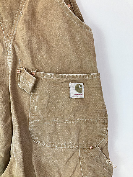 古着 60-70s Carhartt 山ポケ ブラウン ダック Wニー ワーク