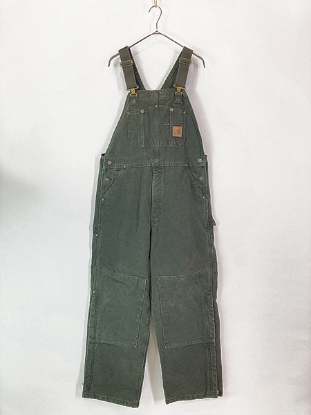 古着 Carhartt パデット MOS モスグリーン ダック Wニー ワーク