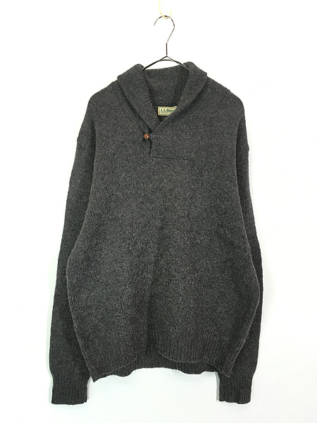 最終売り尽し】古着 80s USA製 LL Bean ヘチマ襟 ショールカラー プル