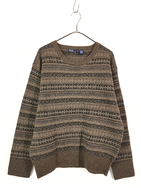 最終売り尽し】古着 90s Polo Ralph Lauren フェアアイル ボーダー