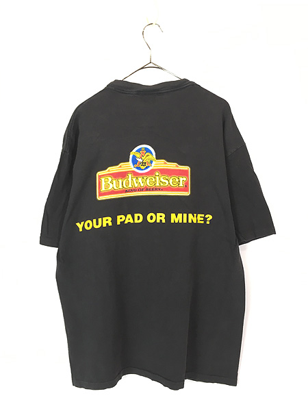 古着 90s USA製 Budweiser バドワイザー ビール 企業 カエル Tシャツ