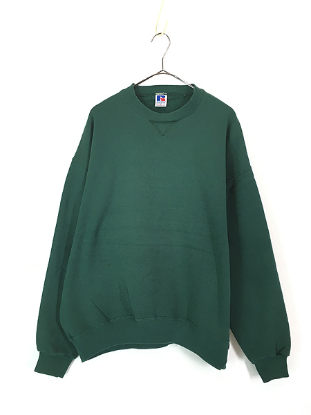 古着 90s USA製 Russell 無地 ソリッド 前V セットイン スウェット