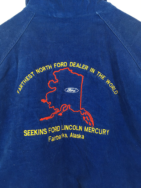 古着 80s USA製 「FORD」 車 企業 パデッド スタンドカラー