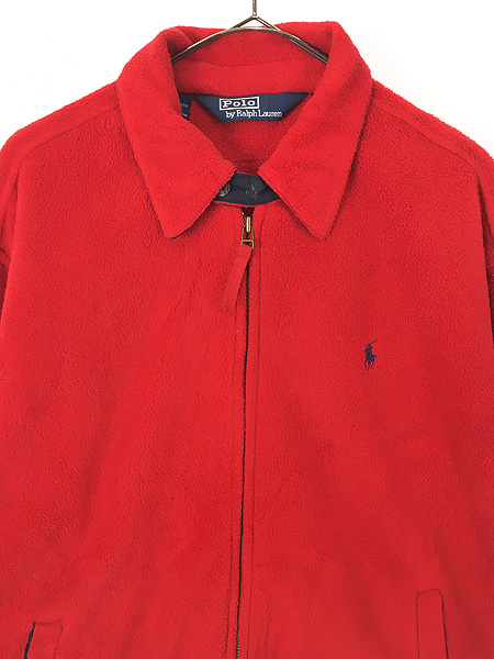 古着 90s Polo Ralph Lauren ワンポイント ソリッド フリース