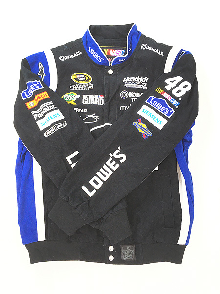 古着 90s JH Design 「LOWE'S」 ロウズ 企業 刺しゅう レーシング