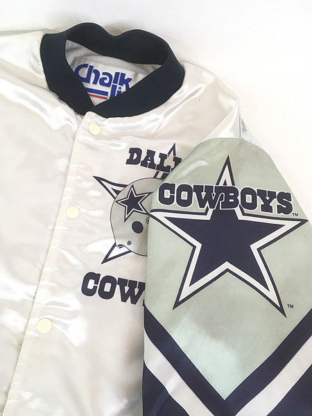 古着 90s USA製 NFL Dallas Cowboys カウボーイズ 光沢 サテン