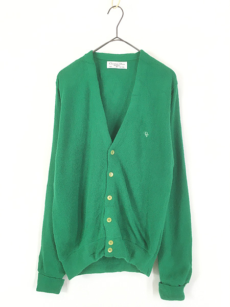 古着 80s 英国製 Barbour 無地 ソリッド 畦編み ローゲージ ヘビー