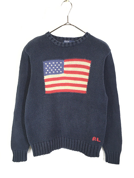 最終売り尽し】レディース 古着 90s 日本製 Polo Ralph Lauren 星条旗