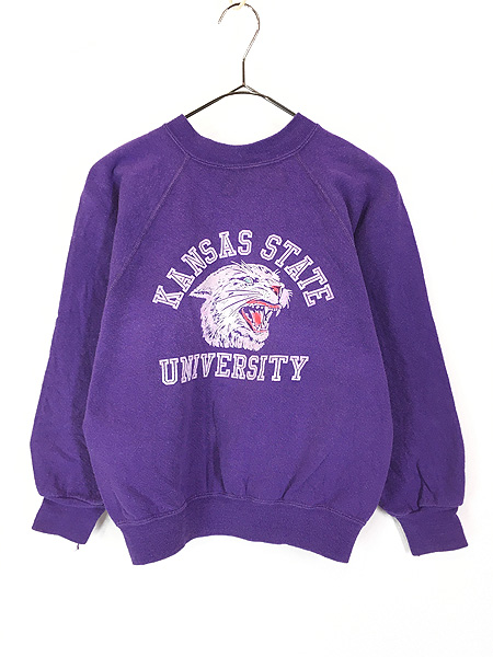 70s ヴィンテージスウェット カラーフロッキー カンザス大学 ビンスエ