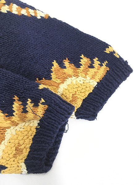 レディース 古着 90s Northern Isles 太陽と月 星 麻 コットン ハンド