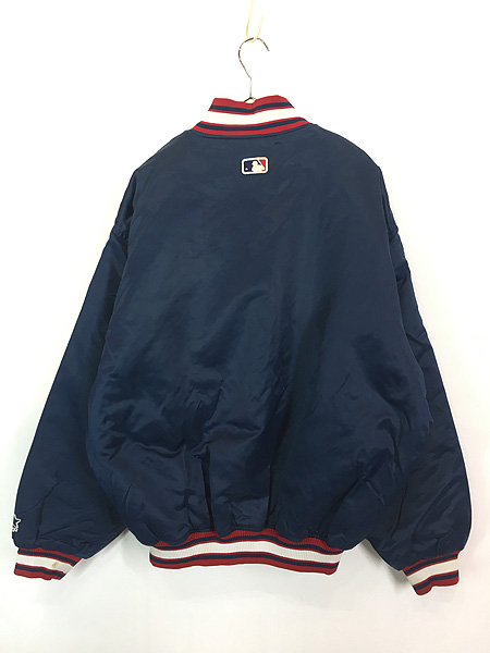 古着 90s MLB Atlanta Braves ブレーブス 光沢 サテン パデット