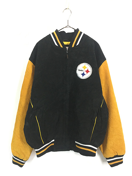 古着 NFL Pittsburgh Steelers スティーラーズ本革 オール スエード
