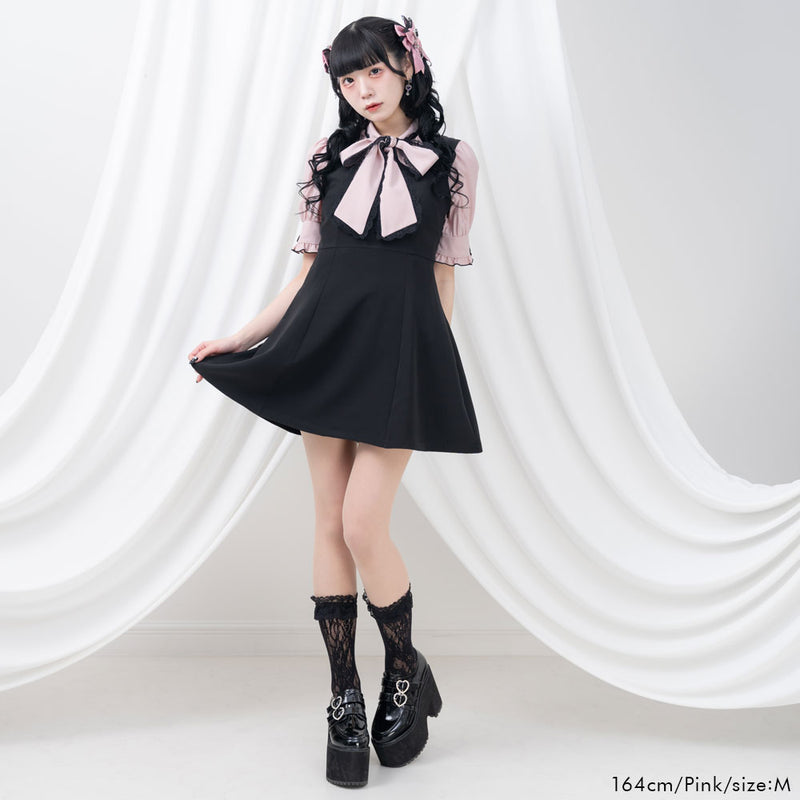 レースふちどりリボンボウタイブラウス – レディースファッション通販