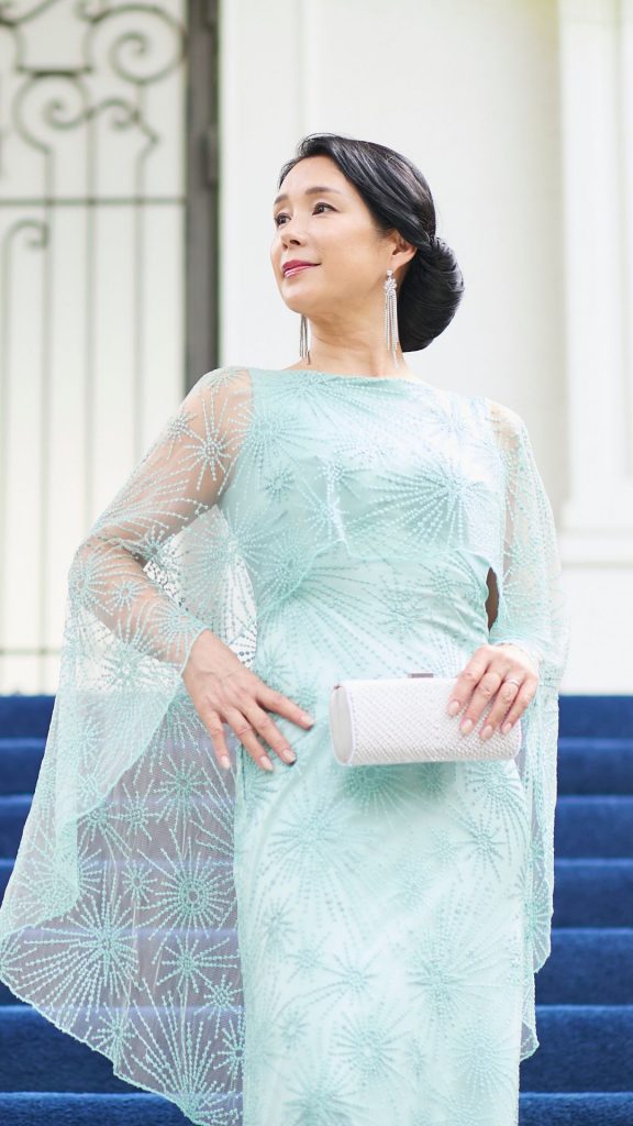 TADASHI SHOJI コンフィグリーンロングドレス | 結婚式・パーティー